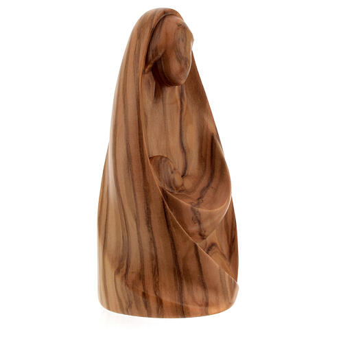 Estatua Virgen La Alegría madera olivo Val Gardena 8-12 cm 3