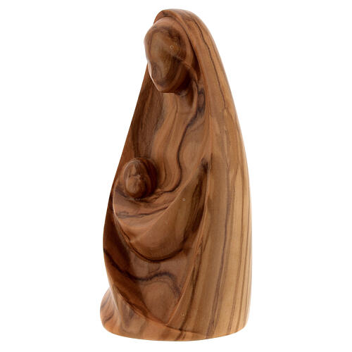 Statua Madonna La Gioia seduta legno ulivo Val Gardena 8-12 cm 2