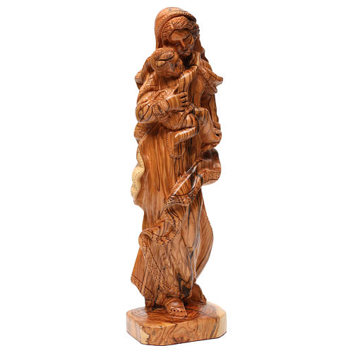 Virgin Eleousa statue in Bethlehem olive wood 50 cm 4