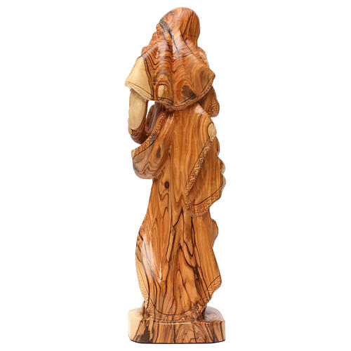 Virgin Eleousa statue in Bethlehem olive wood 50 cm 5