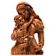 Virgin Eleousa statue in Bethlehem olive wood 50 cm s2