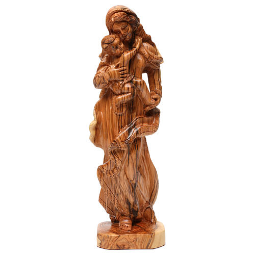 Figura Dziewica Eleousa drewno oliwne z Betlejem 50 cm 1