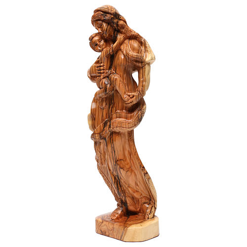 Figura Dziewica Eleousa drewno oliwne z Betlejem 50 cm 3