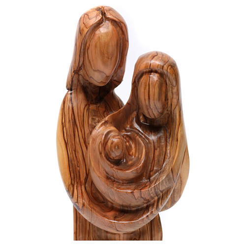 Holy Family statue in Bethlehem olive wood 40 cm 2