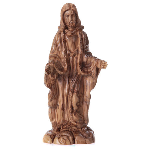 Statue Jesus Olivenholz vom Heiligen Land 24cm 1