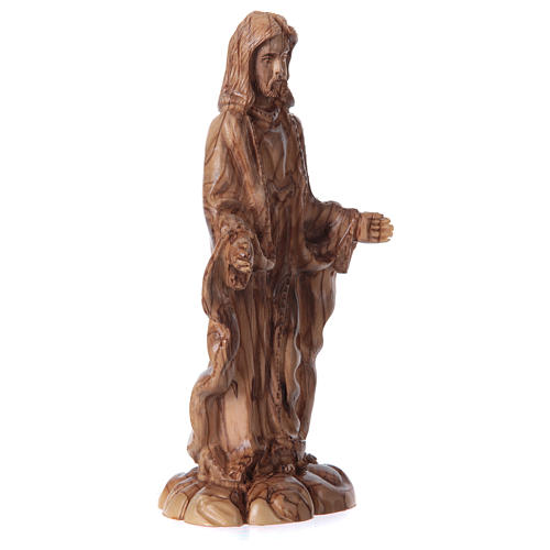 Statue Jesus Olivenholz vom Heiligen Land 24cm 3