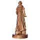 Statua San Francesco in ulivo di Betlemme 23 cm s4