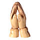 Hands joined in prayer Bethlehem olive wood s1