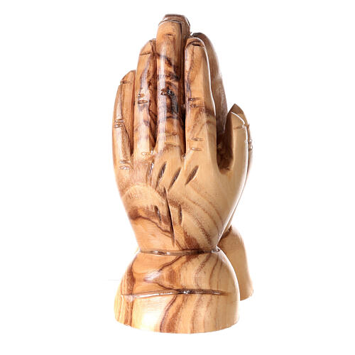 Praying hands statue in olive wood Bethlehem 3