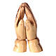 Praying hands statue in olive wood Bethlehem s5
