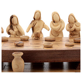 Last Supper, 12 cm characters on one support, olivewood, Palestine, 50x22 cm