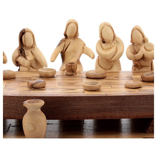 Last Supper, 12 cm characters on one support, olivewood, Palestine, 50x22 cm 2