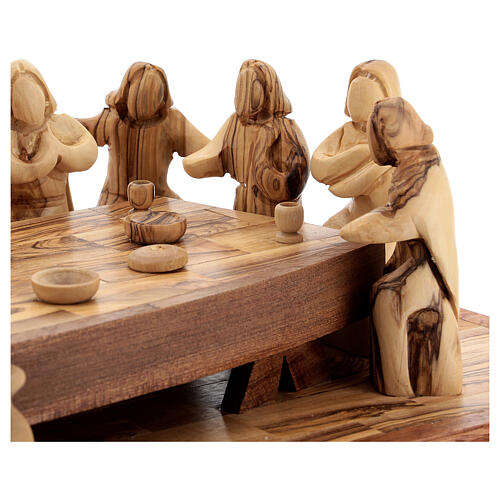 Last Supper, 12 cm characters on one support, olivewood, Palestine, 50x22 cm 6
