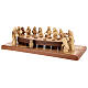 Last Supper, 12 cm characters on one support, olivewood, Palestine, 50x22 cm s3
