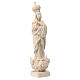 Virgen de los ángeles de madera natural de arce Val Gardena s3