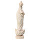 Virgen de los ángeles de madera natural de arce Val Gardena s4