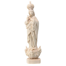 Madonna degli angeli in legno naturale d'acero Val Gardena