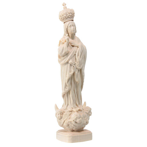 Madonna degli angeli in legno naturale d'acero Val Gardena 3