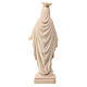 Miraculous Mary statue with crown in natural Val Gardena maple wood s4