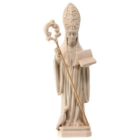 St Benedict statue in natural Val Gardena maple wood