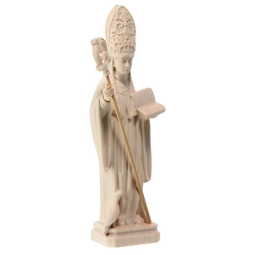 St Benedict statue in natural Val Gardena maple wood 3