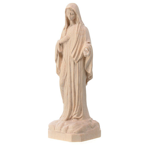 Medjugorje Mary statue in natural maple wood Val Gardena 2