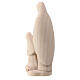 Our Lady of Lourdes with Bernadette, natural maple wood, Val Gardena s4