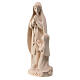 Madonna di Lourdes con Bernardette acero naturale Val Gardena s2