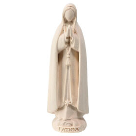 Modern statue of Our Lady of Fatima, natural maple wood, Val Gardena