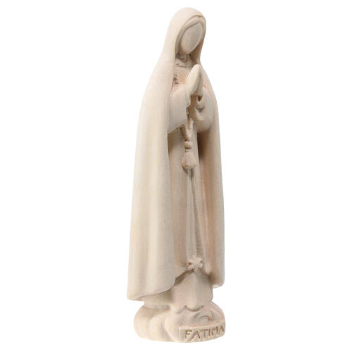 Modern statue of Our Lady of Fatima, natural maple wood, Val Gardena 3