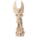 St Michael statue natural maple wood Val Gardena s1