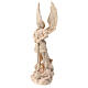 St Michael statue natural maple wood Val Gardena s2