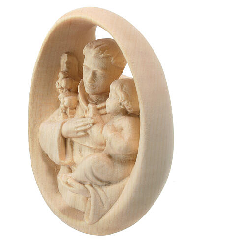 Saint Anthony high-relief of natural maple wood, Val Gardena 3