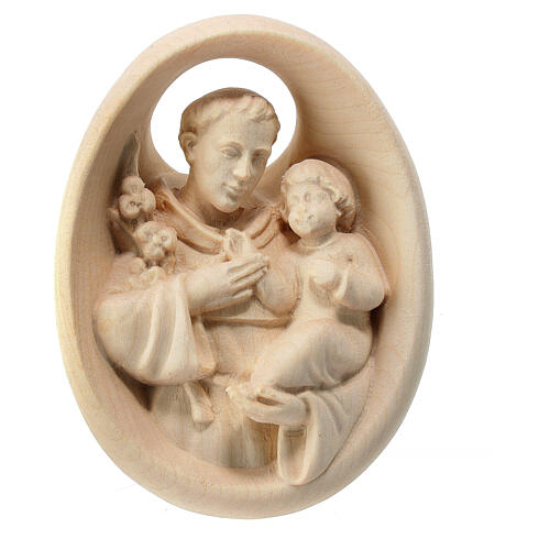 Relief Świętego Antoniego, drewno klonowe Val Gardena 1