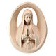 Our Lady of Fatima high-relief of natural maple wood, Val Gardena s1