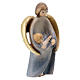 Guardian angel statue with child painted Val Gardena maple s4