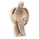 Guardian Angel with young girl, natural maple wood, Val Gardena s3