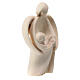 Modern Guardian Angel with young boy, natural maple wood, Val Gardena s3