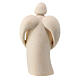 Guardian angel with boy statue natural Val Gardena maple s4