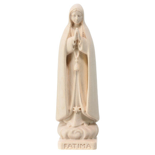 Our Lady of Fatima statue in natural maple Valgardena 1