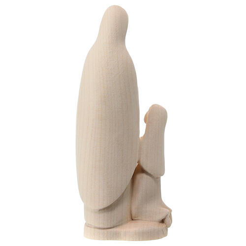 Modern Our Lady of Lourdes and Bernadette, Val Gardena natural maple wood 4