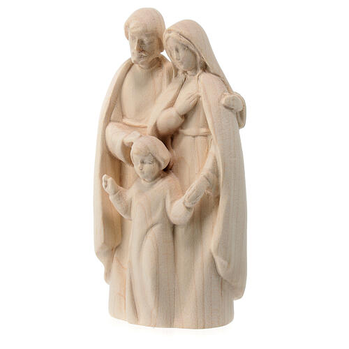 Sagrada Família com Jesus menino Val Gardena madeira de bordo natural 2
