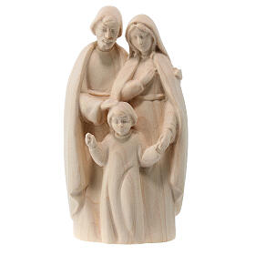 Holy Family statue in natural maple Val Gardena wood