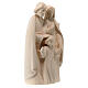 Holy Family statue in natural maple Val Gardena wood s3