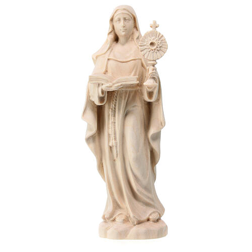 St Clare statue in natural maple Val Gardena 1