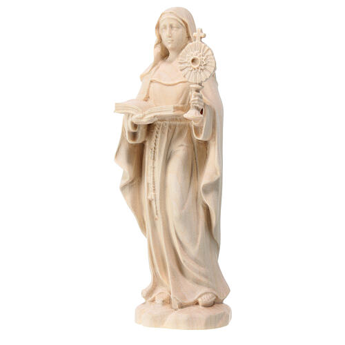 St Clare statue in natural maple Val Gardena 2