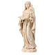 St Clare statue in natural maple Val Gardena s2