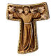 Krzyż Świętego Franciszka Tau, malowana, Val Gardena, drewno klonowe s1