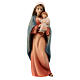 Madonna moderna con bambino legno Val Gardena acero dipinto s1
