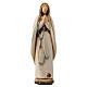 Madonna di Lourdes acero dipinto Valgardena moderna s1
